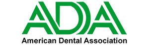 The image is a logo with the text  ADA  in capital letters, which stands for the American Dental Association.